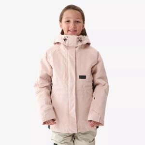 DREAMSCAPE, Snowboardjacke Skijacke Kinder - Snb 500 Teen Girl Rosa Unisex Dunkelrosa 12A, 