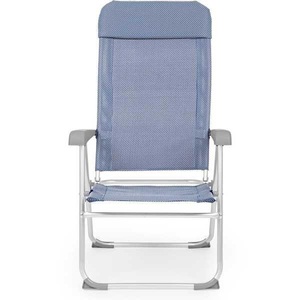 mutoni Garten Deluxe, Strandliege Cross hohe Rückenlehne blau, Strandliege Cross hohe Rückenlehne blau