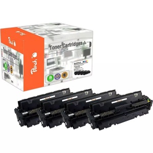 Peach, Peach Spar Pack Plus Tonermodule kompatibel zu HP CF410A*2, CF411A, CF412A, CF413A, Peach HP 410 A 5 Toner (2*bk, c/m/y) ersetzt HP No. 410A, CF410A*2, CF411A, CF412A, CF413A für z.B. HP Color LaserJet Pro MFP M 477 fnw