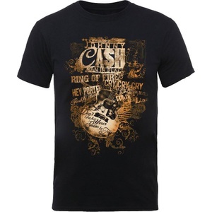 Johnny Cash, Guitar Song Titles Tshirt Damen Schwarz M