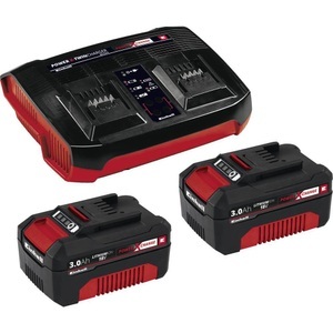 Einhell, EINHELL Akku und Ladegerät PXC TWIN 2x 3.0 AH, Einhell PXC-Starter-Kit Twincharger mit 2 Akkus | 18 V | 3 Ah