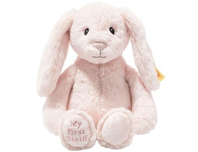 Steiff, Steiff Soft Cuddly Friends My first Steiff Hoppie rabbit, rosa, Steiff - Soft Cuddly Friends My first Hoppie Hase Rosa (26cm), One Size