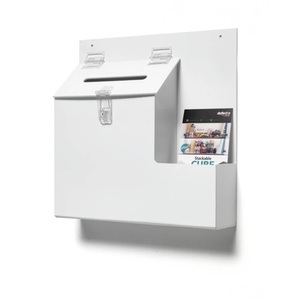 Deflecto, Deflecto Aktionsbox mit Einwurf, Schloss Weiß (B x H x T) 355 x 360 x 90 mm 1 St., 