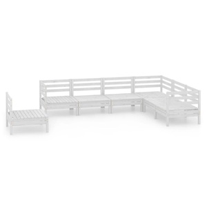 vidaXL, vidaXL 7-tlg. Garten-Lounge-Set Massivholz Kiefer Weiß