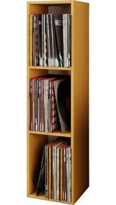 VCM, Holz Schallplatten LP Stand Regal Archivierung Ständer Aufbewahrung Platto 3fach Holz Schallplatten LP Stand Regal Archivierung Ständer Aufbewahrung Platto 3fach, MID.YOU Schallplattenregal in , Buchefarbe 'Platto' _ Buchefarben , Holzwerkstoff , 2 Fächer , 34x115x29 cm , Dekorfolie,Nachbildung , 000657005703