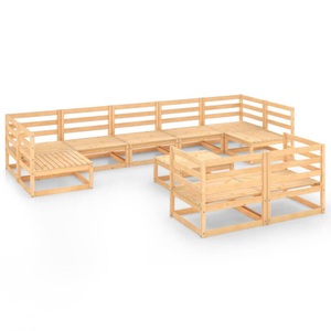 vidaXL, vidaXL 10-tlg. Garten-Lounge-Set Massivholz Kiefer, vidaXL 10-tlg. Garten-Lounge-Set Massivholz Kiefer