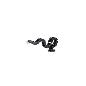 ICY BOX, Kabeldurchlass Passend für Serie: Universal ICY BOX Schwarz, ICY BOX Kabelführungsschiene IB-MSA104-CM Montagehalterung, Schwarz