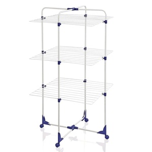Leifheit, Leifheit Classic Tower 270 -, Leifheit Turmtrockner classic tower 68/68/126 cm , 81454 Classic Tower 270 , Blau, Weiss , Metall , 68x126 cm , klappbar , 003872076901
