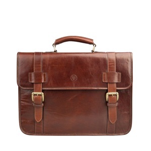 Maxwell Scott, Micheli - Leder Rucksack Aktentasche Unisex Tan ONE SIZE, 