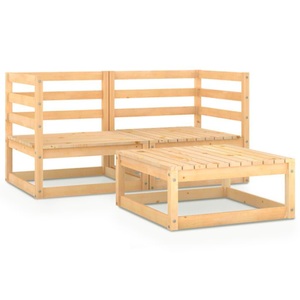 vidaXL, vidaXL 3-tlg. Garten-Lounge-Set Massivholz Kiefer