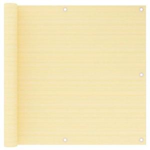vidaXL, vidaXL Balkon-Sichtschutz Beige 90x600 cm HDPE, vidaXL Balkon-Sichtschutz Beige 90x600 cm HDPE