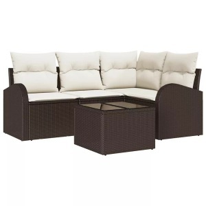 vidaXL, VidaXL - Garten-sofa poly-rattan, One Size, Braun