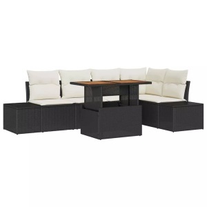 vidaXL, VidaXL - Garten-sofa-set poly-rattan, One Size, Schwarz