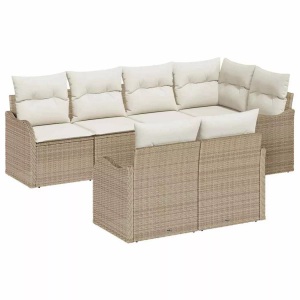 vidaXL, VidaXL - Garten-sofa-set poly-rattan, One Size, Beige