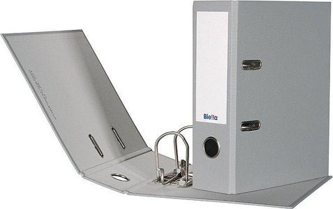 Biella, Biella Ordner Spezialformate A5 hoch, Biella Ordner, 7cm, grau, Strong-Mechanik, A5, 100507.00