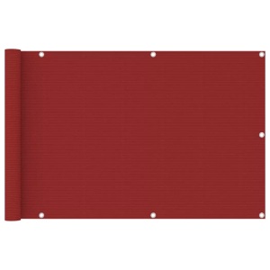 vidaXL, vidaXL Balkon-Sichtschutz Rot 90x400 cm HDPE