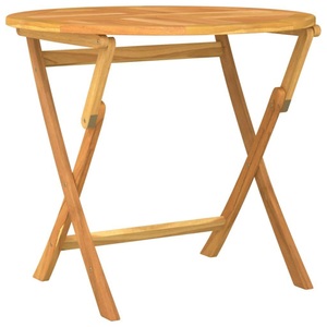 Diverse Hardware, Klappbarer Garten-Esstisch Teakholz Massiv Rund 85 x 76 cm, vidaXL Gartentisch Klappbar 85x76 cm Massivholz Teak