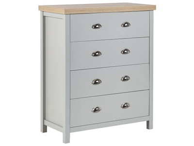 Beliani, Kommode Schrank Mit Schubladen Aus Faserplatte Klassisch Clio Unisex ONE SIZE, Beliani - Kommode mit 4 Schubladen aus Faserplatte Klassisch CLIO, One Size, Rauch