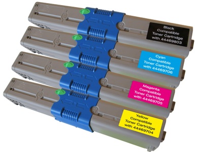 Peach, Peach 110879 44469803/44469704/44469705/44469706 Combi Pack Toner, Peach O4446/4449 4 Toner (bk, c/m/y) ersetzt OKI 44469704-9803 für z.B. OKI C 510 DN, OKI C 531 DN, OKI C 310 DN, OKI C 330 DN, OKI C 331 DN