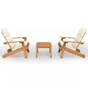 vidaXL, vidaXL 3-tlg. Garten-Lounge-Set Adirondack Massivholz Akazie, vidaXL 3-tlg. Garten-Lounge-Set Adirondack Massivholz Akazie