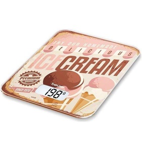 BEURER, Beurer KS 19 ICE Cream White/brown - Elektronische Küchenwaage (Mehrfarbig), Beurer KS 19 Ice cream Küchenwaage