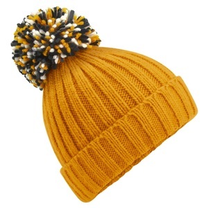 Beechfield, Hygge Mütze Herren Senfgelb ONE SIZE, Beechfield - Hygge Mütze, für Herren, Senfgelb, One Size