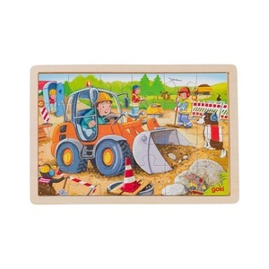 goki, goki Einlegepuzzle Baustelle, Einlegepuzzle BAUSTELLE in bunt