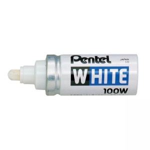 Pentel, PENTEL Permanent Marker 6,5mm X100W Standard, Pentel White, 6,5mm, Standard, Permanent Marker, X100W