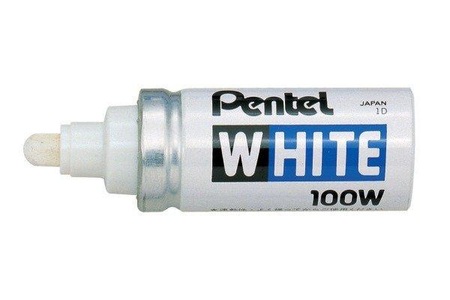 Pentel, PENTEL Permanent Marker 6,5mm X100W Standard, Pentel White, 6,5mm, Standard, Permanent Marker, X100W