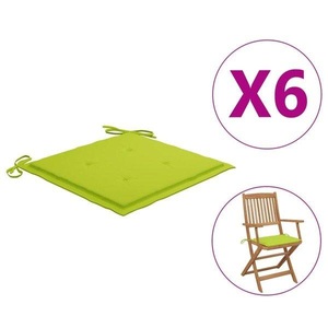 vidaXL, vidaXL Gartenstuhl-Sitzkissen 6 Stk. Hellgrün 40x40x4 cm Stoff, vidaXL Gartenstuhl-Kissen 6 Stk. Hellgrün 40x40x3 cm Oxford-Gewebe