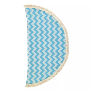 L'Anse, L'Anse - Badetuch Zig Zag, One Size, Türkisblau
