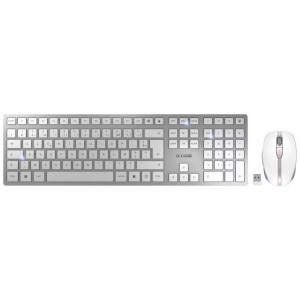 Cherry, DW 9100 SLIM, Desktop-Set, Cherry - DW 9100 Slim, Französisches Layout, AZERTY Tastatur, kabellose Tastatur- und Maus set, Weiss