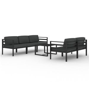 vidaXL, vidaXL 6-tlg. Garten-Lounge-Set mit Kissen Aluminium Anthrazit