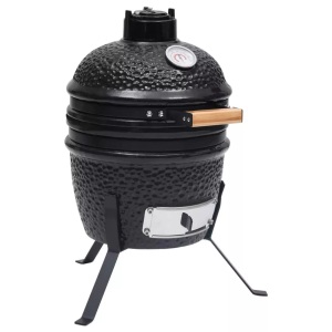 vidaXL, vidaXL 2-in-1 Kamado-Grill Smoker Keramik 56 cm Schwarz, vidaXL 2-in-1 Kamado-Grill Smoker Keramik 56 cm Schwarz