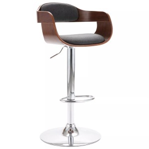 Diverse Hardware, Barstuhl Sperrholz und Grauer Stoff, VidaXL - Barstuhl gewebe, One Size, Grau