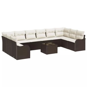 vidaXL, VidaXL - Garten-sofa poly-rattan, One Size, Braun