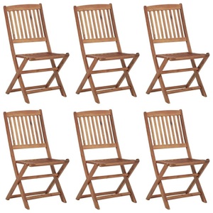 vidaXL, vidaXL Klappbare Gartenstühle 6 Stk. Massivholz Akazie, 