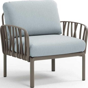 Nardi, Nardi - Entspannungssessel Komodo Dunkles Beige - Hellblau (47,5 x 79 x 78 cm), Garten Sessel Komodo braun hellblau