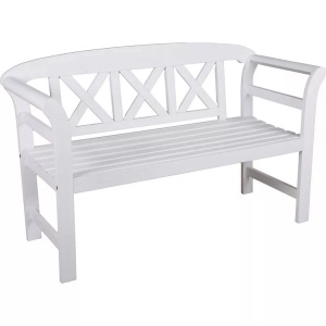 mutoni, Gartenbank Vancouver Eukalyptus Weiss 128 Unisex Weiss ONE SIZE, 