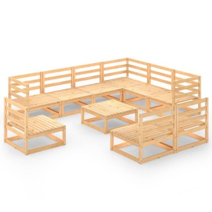 vidaXL, vidaXL 10-tlg. Garten-Lounge-Set Massivholz Kiefer, vidaXL 10-tlg. Garten-Lounge-Set Massivholz Kiefer