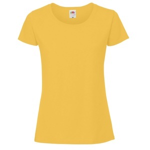 Fruit Of The Loom, Premium Tshirt Damen Gelb XXL, Fruit of the Loom - Premium TShirt, für Damen, Gelb, Größe XXL