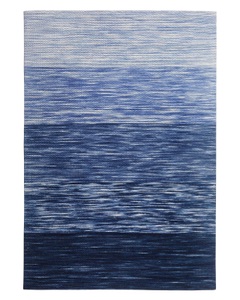 Beliani, Beliani Teppich blau 140 x 200 cm Kurzflor KAPAKLI, Beliani - Teppich aus Wolle Retro KAPAKLI, 200 cm, Hellblau