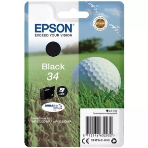 Epson, Original Tintenpatrone schwarz Epson No. 34, T346140, Epson Tintenpatrone, schwarz, T346140, (350 Seiten)