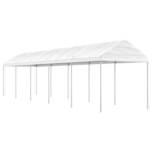vidaXL, vidaXL Pavillon mit Dach Weiß 11,15x2,28x2,69 m Polyethylen, vidaXL Pavillon mit Dach Weiß 11,15x2,28x2,69 m Polyethylen