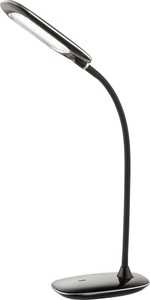 Globo, GLOBO MINEA I Tischleuchte Kunststoff schwarz, Chrom, flexo, Touch ein/aus, BxH:290x56, Tischleuchte Minea I