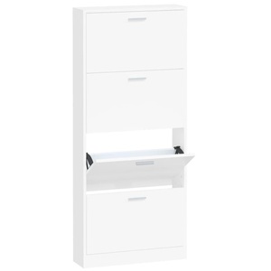 vidaXL, vidaXL Schuhschrank Weiß 59x17x150 cm Holzwerkstoff