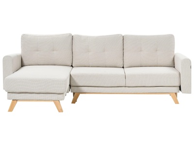Beliani, Ecksofa Aus Polyester Skandinavisch Siro Unisex Light Beige ONE SIZE, Beliani - Ecksofa aus Polyester Skandinavisch SIRO, One Size, Baumnuss