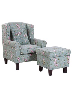 Beliani, Sessel Aus Baumwolle Retro Hamar Unisex ONE SIZE, Beliani - Ohrensessel aus Polyester Retro HAMAR, One Size, Grün