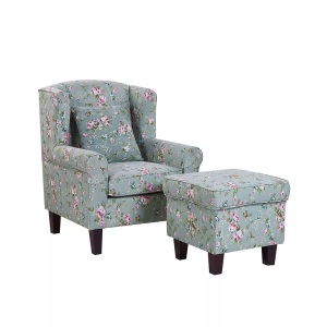 Beliani, Sessel Aus Baumwolle Retro Hamar Unisex ONE SIZE, Beliani - Ohrensessel aus Polyester Retro HAMAR, One Size, Grün