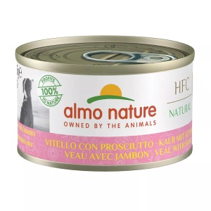 Almo Nature Classic, Almo Nature HFC 6 x 95 g - Kalb mit Schinken, Almo HFC Natural Dog Kalb mit Schinken, Nassfutter für Hunde (95g)